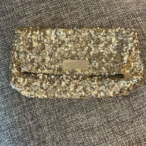 NWOT Victoria's Secret Gold Sequins Pouch Clutch